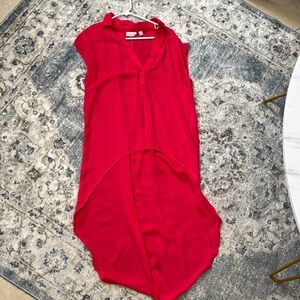 Size L Hi-Lo New York and Company Blouse Red